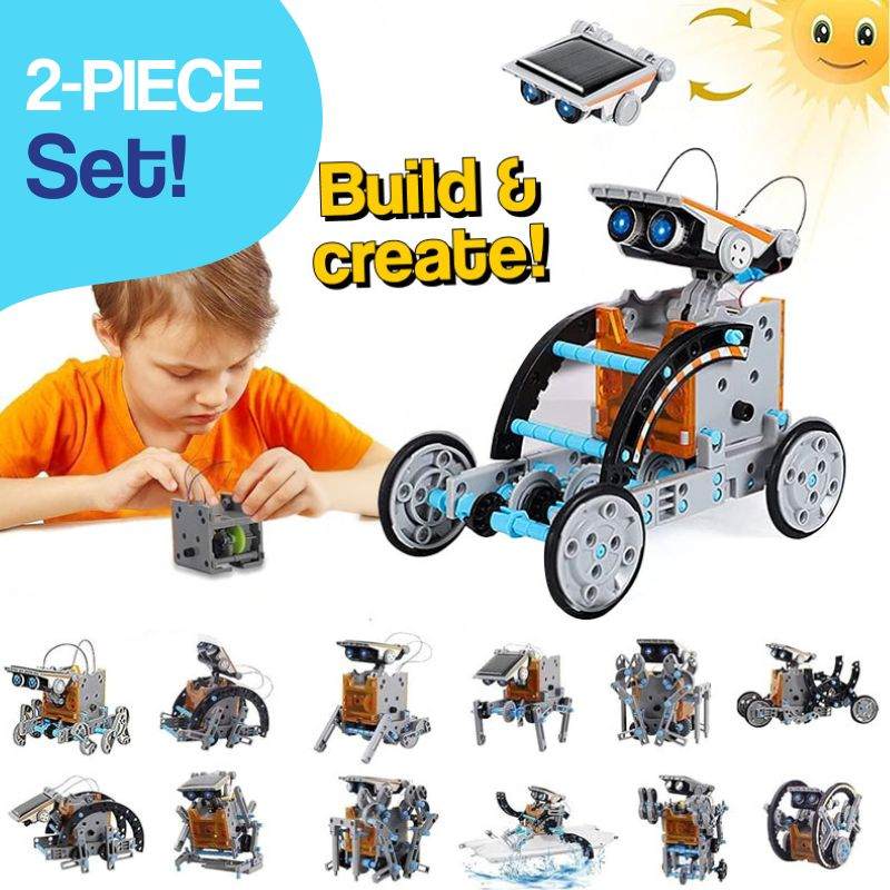 Led Solar Bot SolarBot Builder Kit (2-PIECE SET) - Little Learners Toys